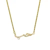 Arabic Initial Love Word Pendant Necklace Women Zirconia Jewelry Gold Platinum Plated Accessories