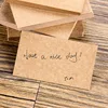 Custom Design Cheap Price Kraft Paper Blank Rounded Box DIY Graffiti Card/Postcard Word Card