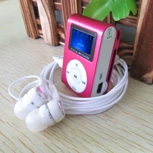 2015 New LCD Screen Metal Mini Clip MP3 Player with Micro TF/SD Slot with Earphone and USB Cable Portable MP3 Music Players
