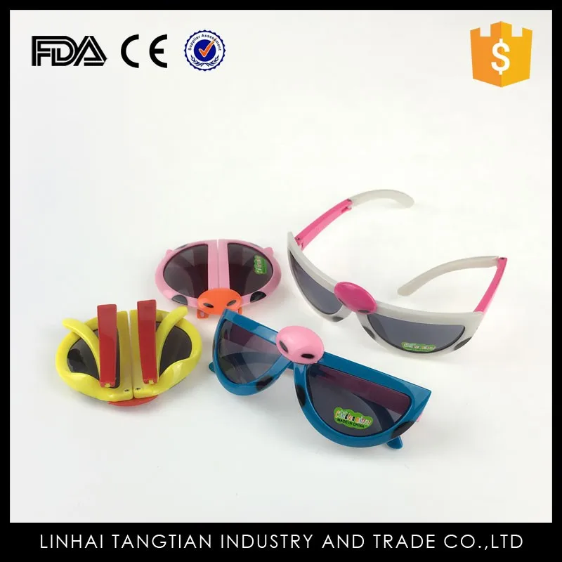 Tty0159 2017 Animal Shaped Children Foldable Plastic Toy Sunglasses