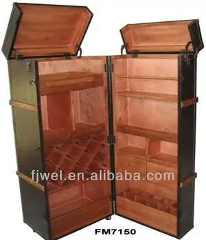 Pu Leather Wine Cabinet Trunk Bar Buy Steamer Trunk Bar Wine