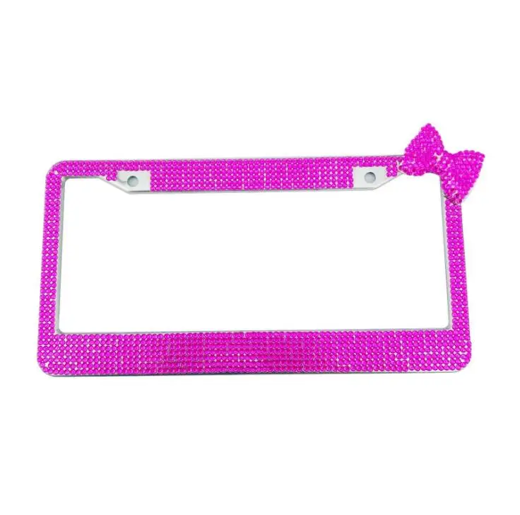 Lovely Pink Bling Rhinestone License Plate Frame Buy Rhinestone License Plate Frame,Bling