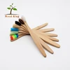 Wholesale Custom Rainbow Color Natural Environmental Protection Bamboo Wooden Toothbrush