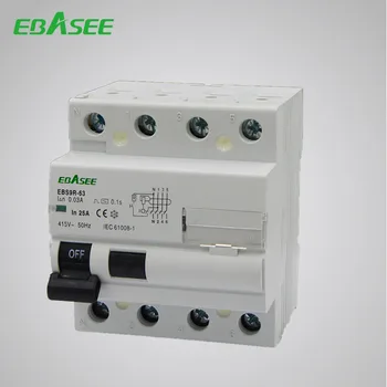 4 Pole 10mA 30mA  100mA 300mA Earth Leakage Circuit Breaker 