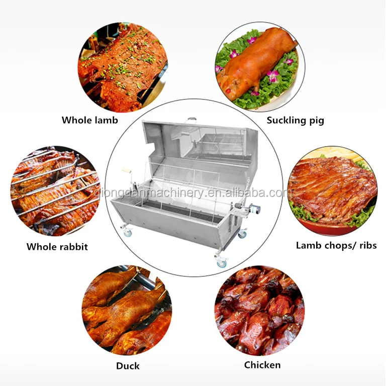 Bellaxx Grill Electric Motor BBQ Roaster Rotary Rotisserie Motor Barbecue Goat Pig Chicken Stainless Steel 220-240V/110V 15W Commercial Household 