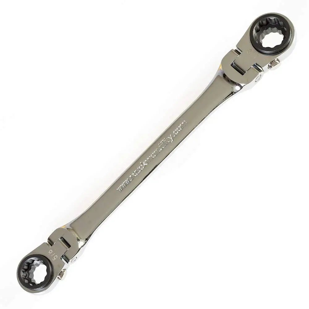 BugWrench, Flexible Double Ended Ratcheting Box Wrench, 1/2" & 5/8" x 9/16" & 3/4"