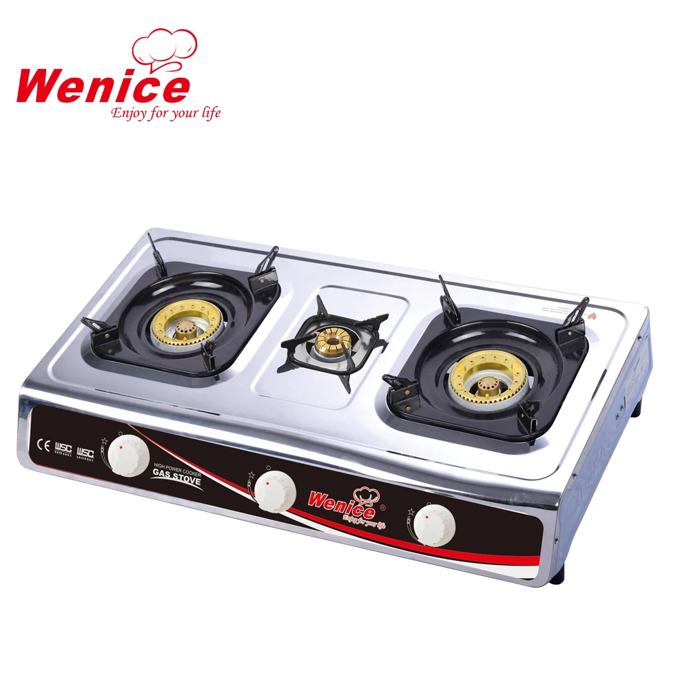 Three Burner Stainless Steel Nikai Spare Parts Gas Stove Buy