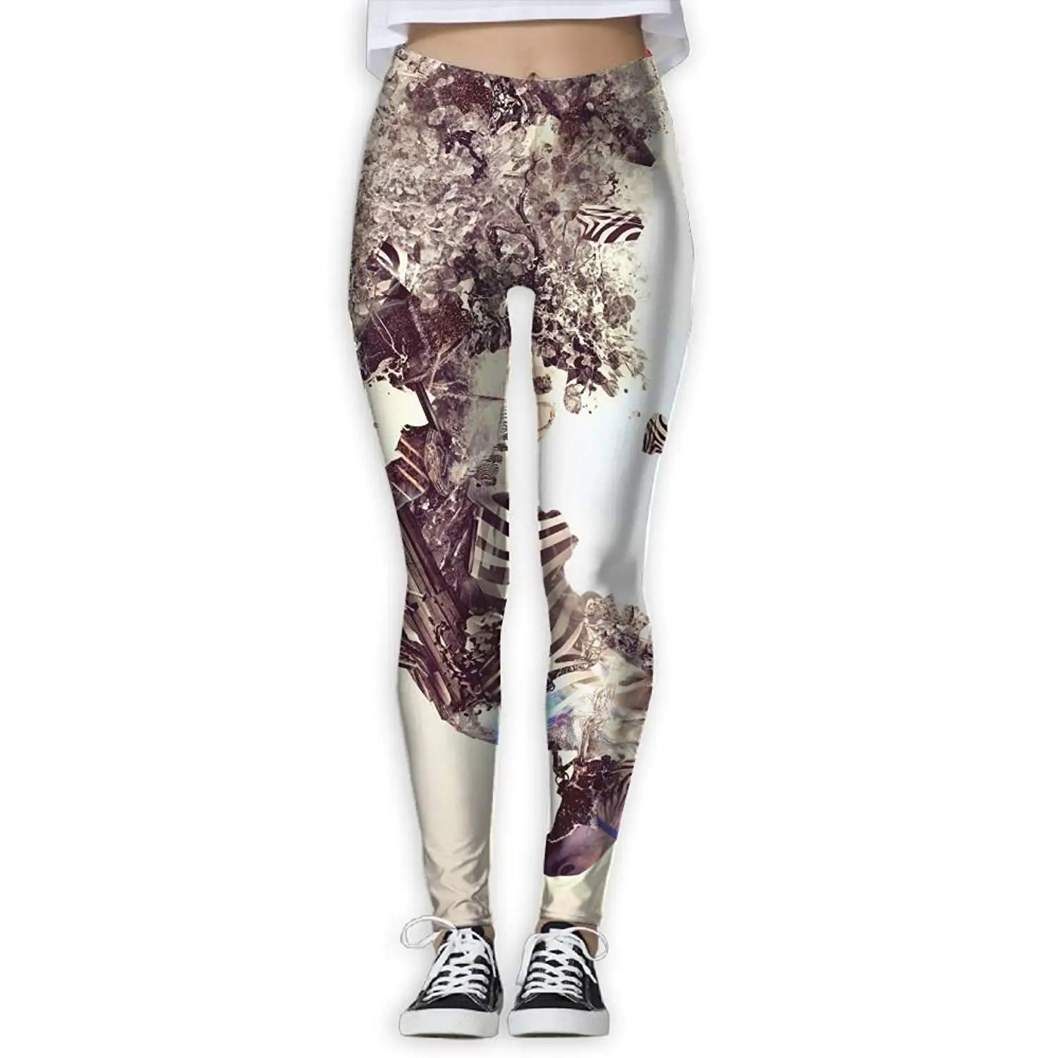 EWDVqqq Women Yoga Pant Artistic Bonsai Explosion Japan Zebra High Waist Fitness Workout Leggings Pants