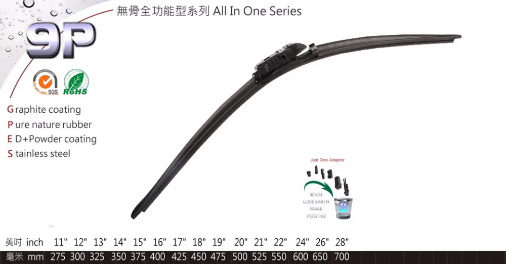 Windshield Windscreen Car Wiper Blades For 10 Different Wiper Arm