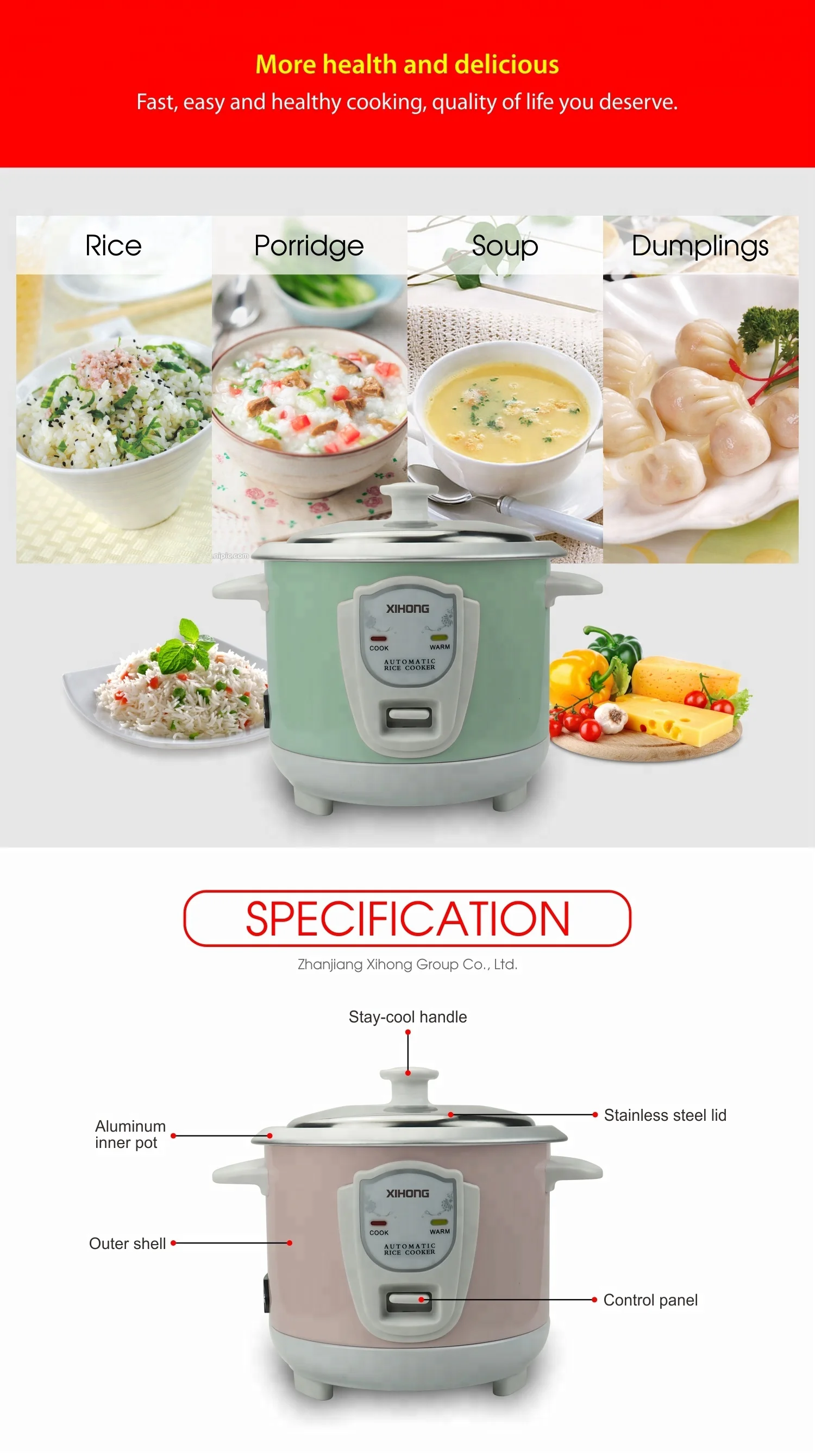 1.2l Straight Type Rice Cooker - Buy Electric Rice Cooker,National Rice ...