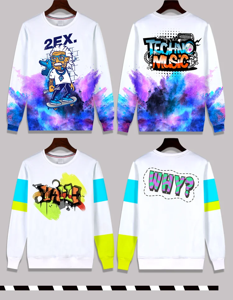 All Over Sublimation Printing Crewneck Sweatshirt Customized Hoodies