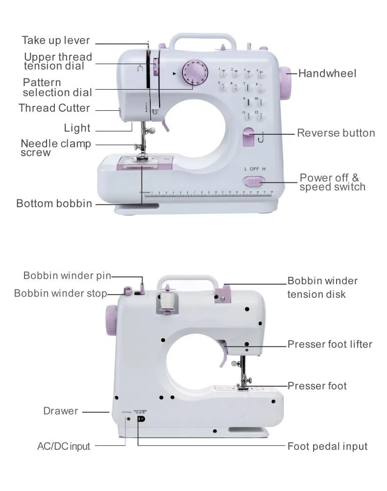 FHSM-505 rope  jeans overlock best sewing machine for quilting