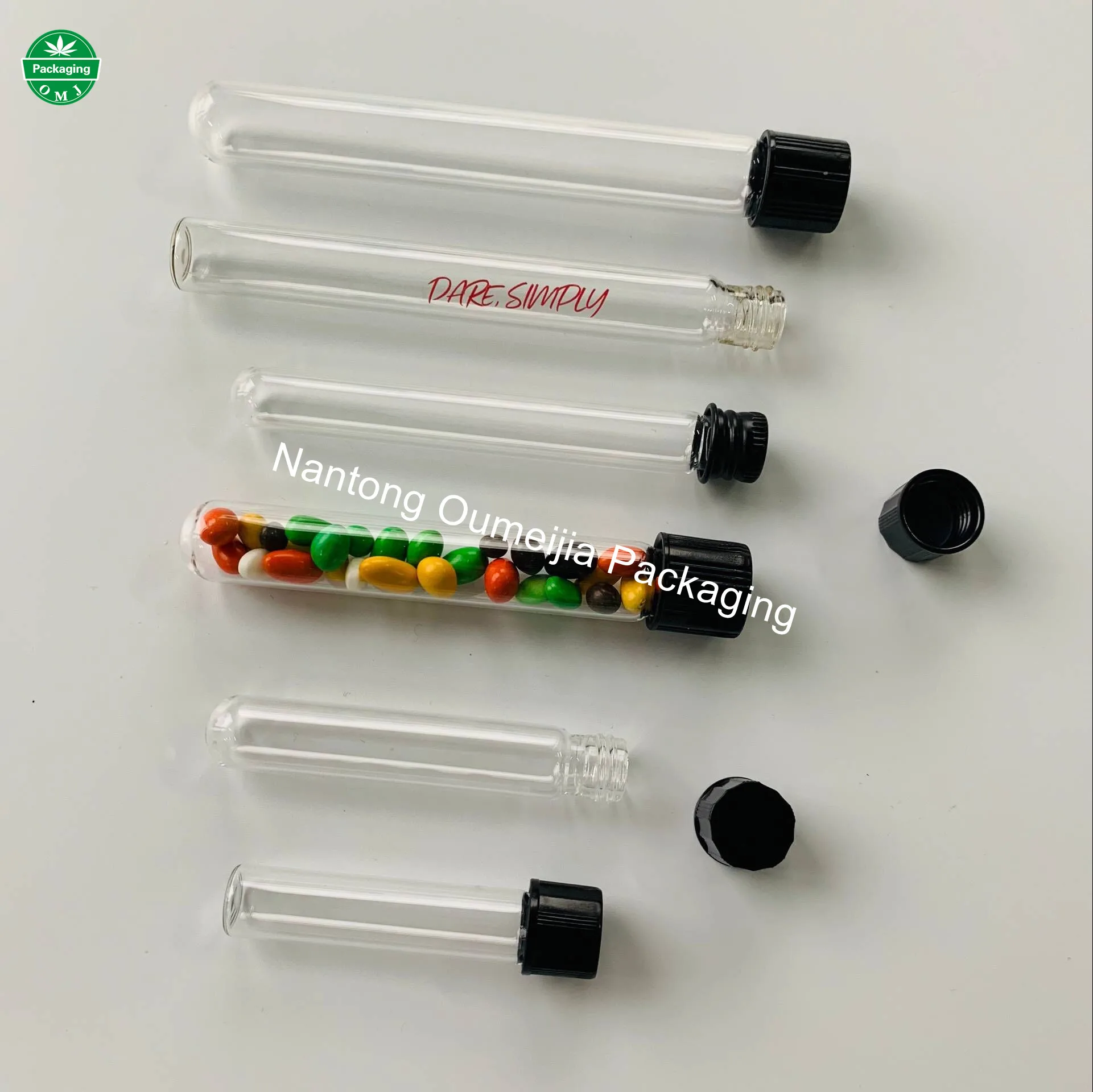 Food Grade Glass Screw Cap Container Glass Pre Roll Tube Buy Round Bottom Or Flat Bottom Glass