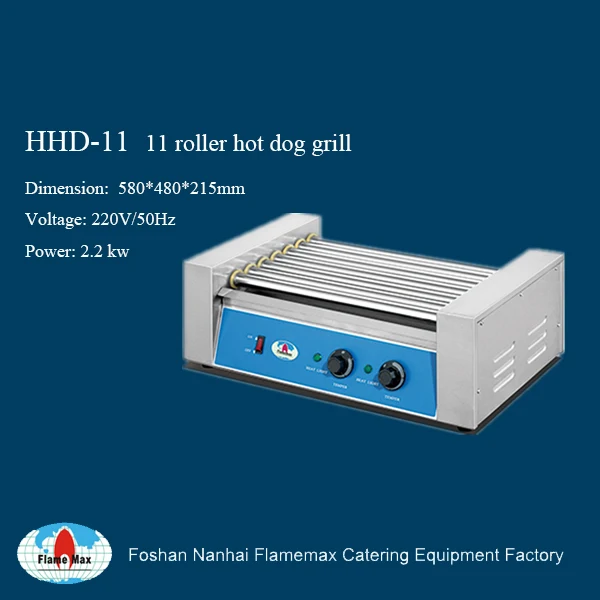 9- Roller Electric Commercial Snack Machine Hot Dog Sausage Roller Grill for Sale