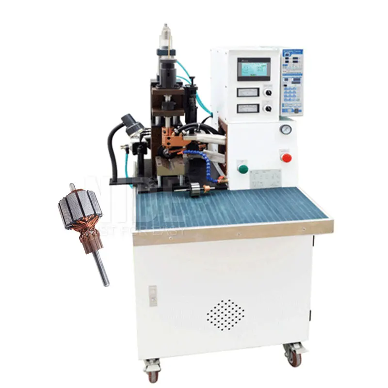 Small motor rotor Armature commutator spot welding hot staking machine