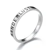 925 Sterling Silver Personalized Engraved Inspirational Ring Custom Name Stacking Silver Ring
