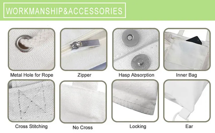 heavy duty cotton canvas tote bag