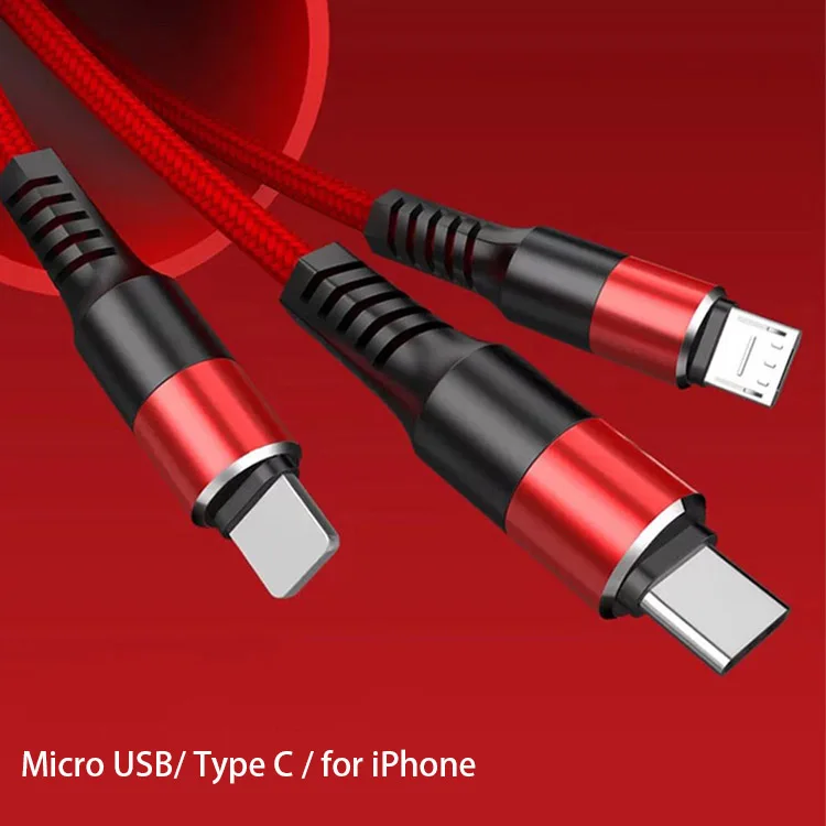 Factory Retail Nylon Braided 2.5A Type C Data Line Micro USB Cable - ANKUX.COM