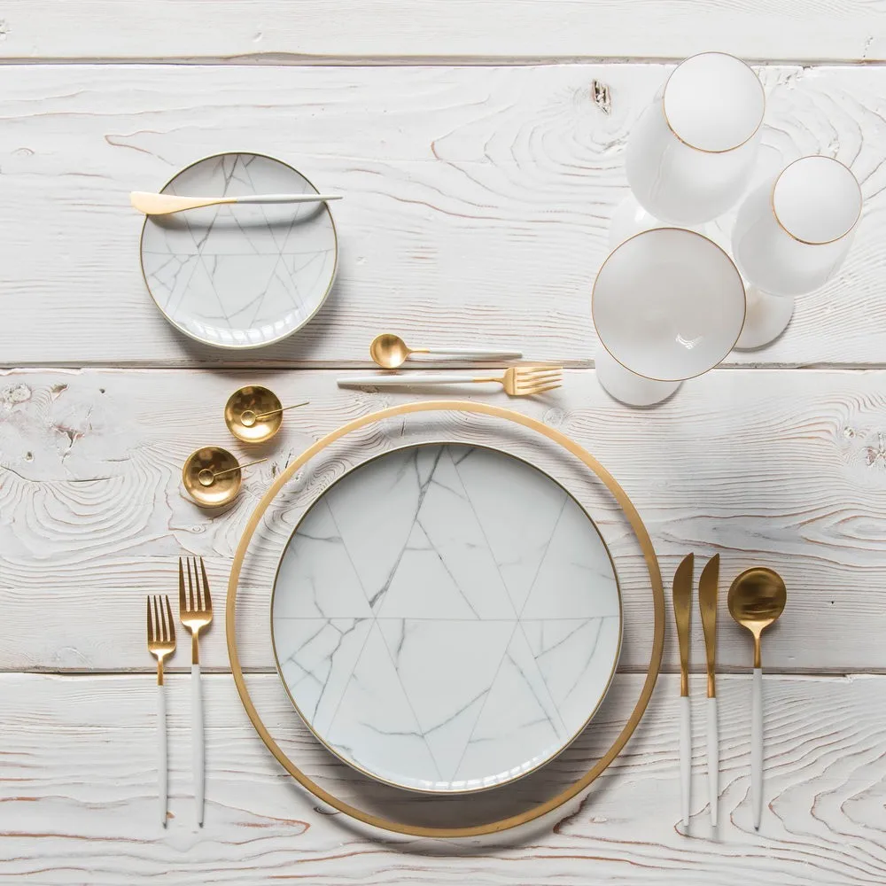 2018 New Design Tableware Marble Bone China Dinner Plate Sets Buy