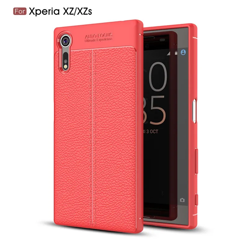 2017 New Design Carbon Fiber Lichee Pattern for Sony Xperia xz xzss Soft TPU Case for Sony Xperia xz xzss