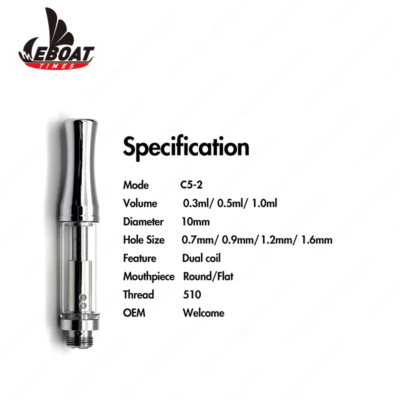 2020 Best Selling 510 Vape Cartridge Disposable Vaporizer Stainless Steel Tip Ceramic Cbd Cartridge