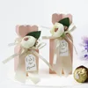 Wedding supplies European creative candy paper box flower shape candy box wholesale new wedding favor box