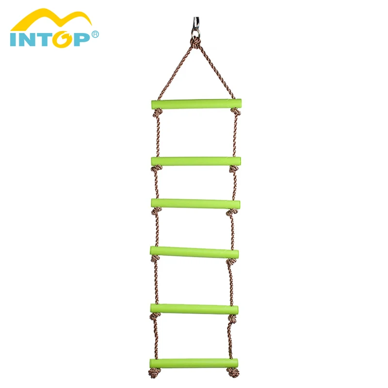 Intop Cheap Price Sturdy Indoor Outdoor Pe 6 Steps Rope Climbing Ladder
