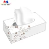 Wholesale custom logo printed cardboard cover tissue box with window packaging
