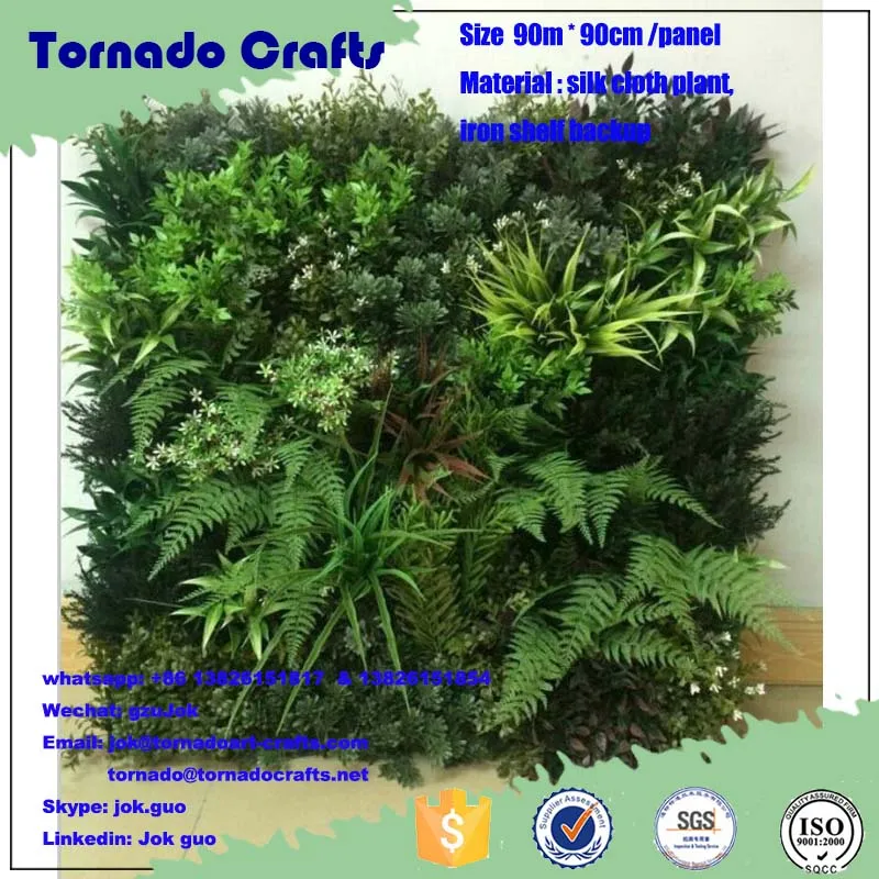 Tornado crafts Wholesale alibaba home decor plastic vertical green wall system customized different types of green wall vertical