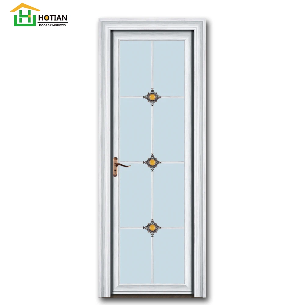 Chinese Knot Pattern Glass Door Light Green Aluminum Bathroom Door Famous Design Single Door Buy Security Apartment Door Kerala Steel Door Aluminum