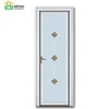 Chinese Knot Pattern Glass Door Light Green Aluminum Bathroom Door Famous Design Single Door