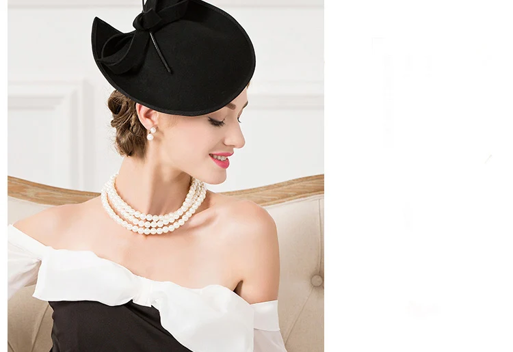 Vintage Elegant 100% Wool Church Hat 