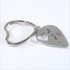 Yiwu Aceon Stainless Steel Matte Finish Pick You Stamped Heart Guitar Pick Key Chain