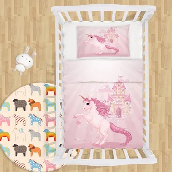 unicorn baby crib bedding set