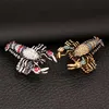 Vintage scorpion alloy ring, New fashion grass crystal finger ring