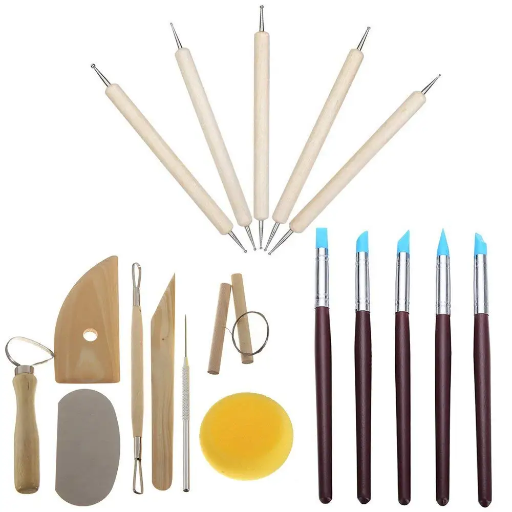 Highmoor 11Pcs Wax Ceramics Pottery Clay Carving Modeling DIY Sculpture Tool /& 5pcs Clay Sculpting Tool Set Kit Wooden Handle Clay Pottery Sculpture Carving Sculpting Molding Tool