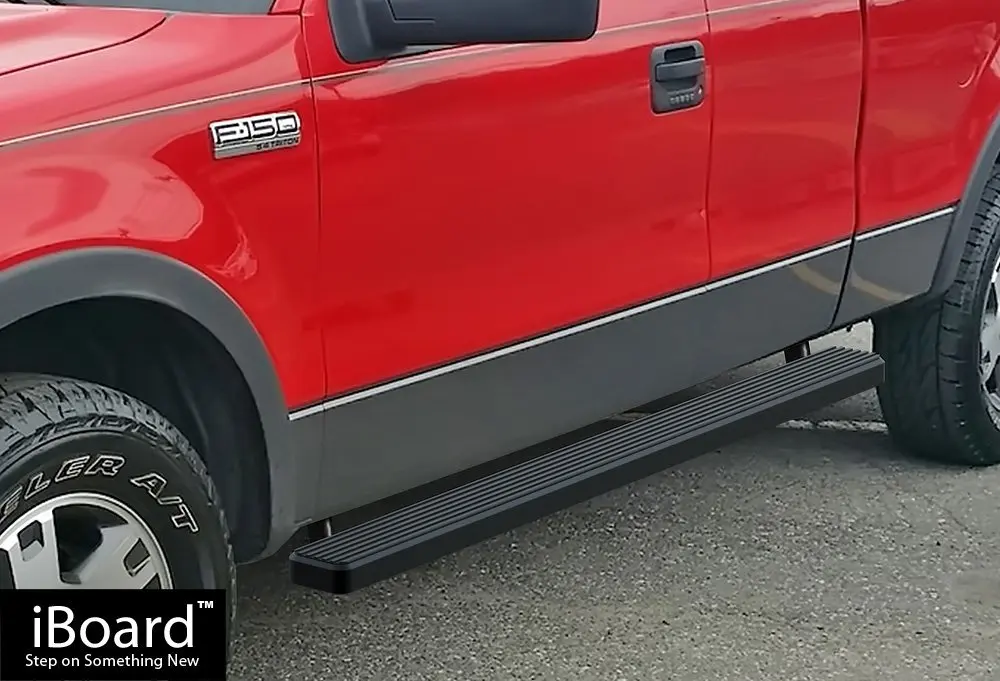 APS Premium 6in Black iBoard Running Boards Custom Fit 99-16 Ford F250 F350 F450 Crew Cab