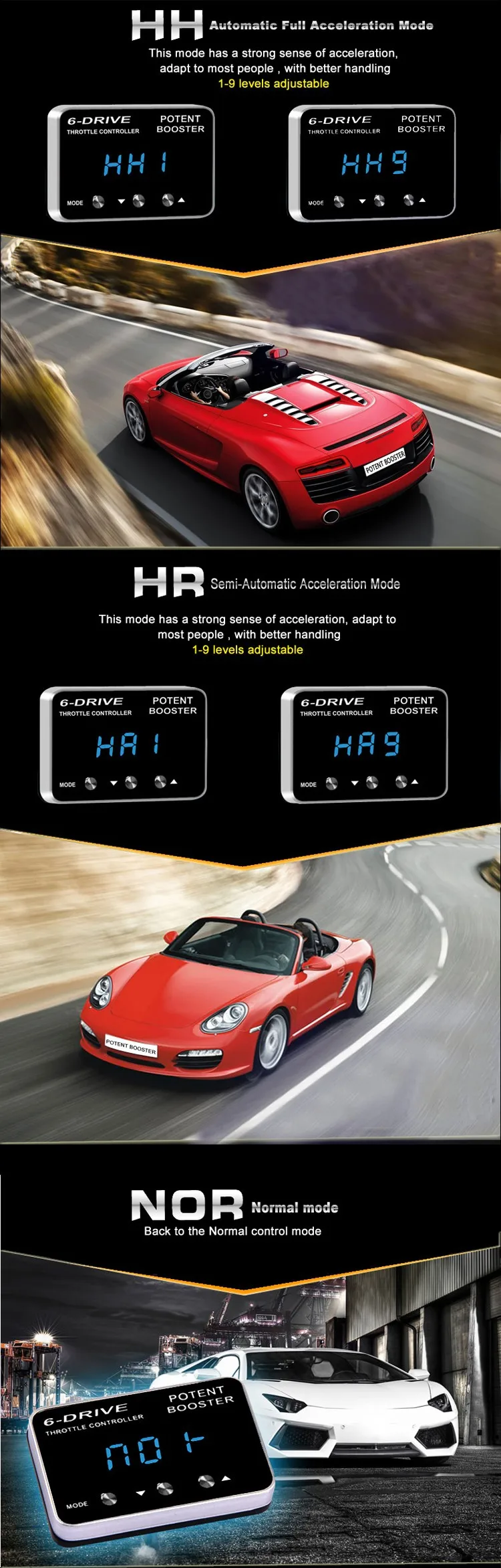 Sufficient supply available in various designs and specifications for your selection 6-drive potent booster speed booster