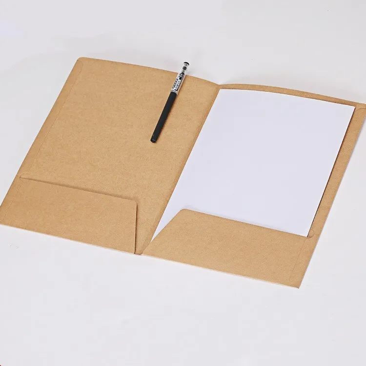 促销礼品纸文件oem徽标印刷a4工艺纸文件夹