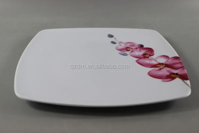 Cheap Square Melamine Dinner plate Custom Print
