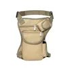 Outdoor tactical multi-functional canvas waist and leg bag cycling leisure sports belt climbing hanging portable bag