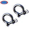 Manufacturer Stainless Steel bow shackle with safety pin