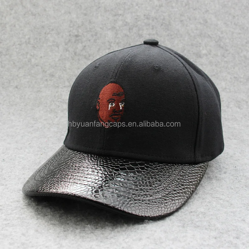 leather strapback baseball cap