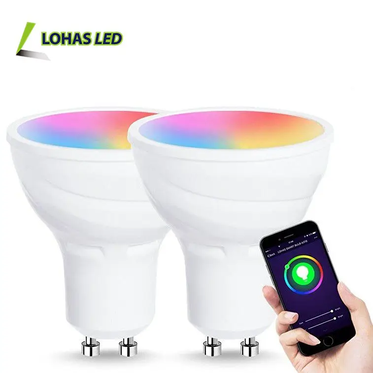 Alexa Voice Control RGBW Tuya Smart Spot Light Wifi Bulb GU10 Led Spotlight