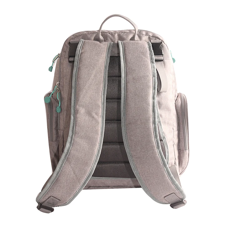 gray backpack diaper bag