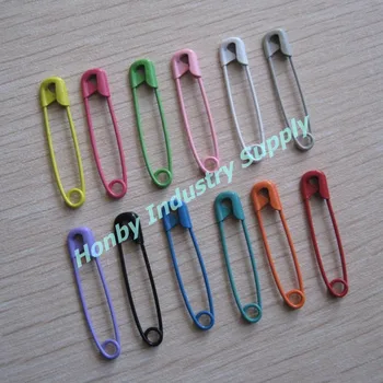 pink and blue safety pins