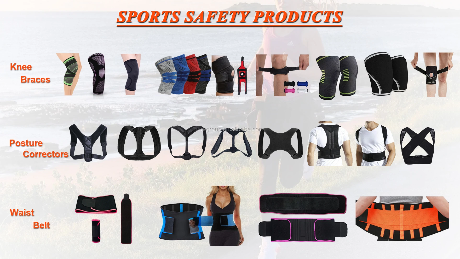 knee support neoprene sleeve brace with red color