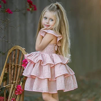 2019 Baby Plaid Dress Girls Backless Tutu Pink Frocks - Buy Plaid Dress ...