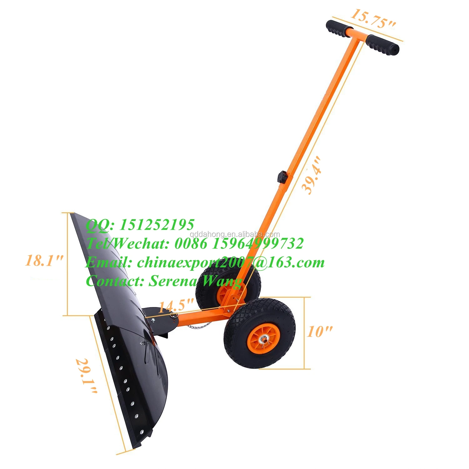 Adjustable Snow Pusher With Heavy Duty Rolling Snow Plow /hand Oprate Steel Snow Pusher Buy