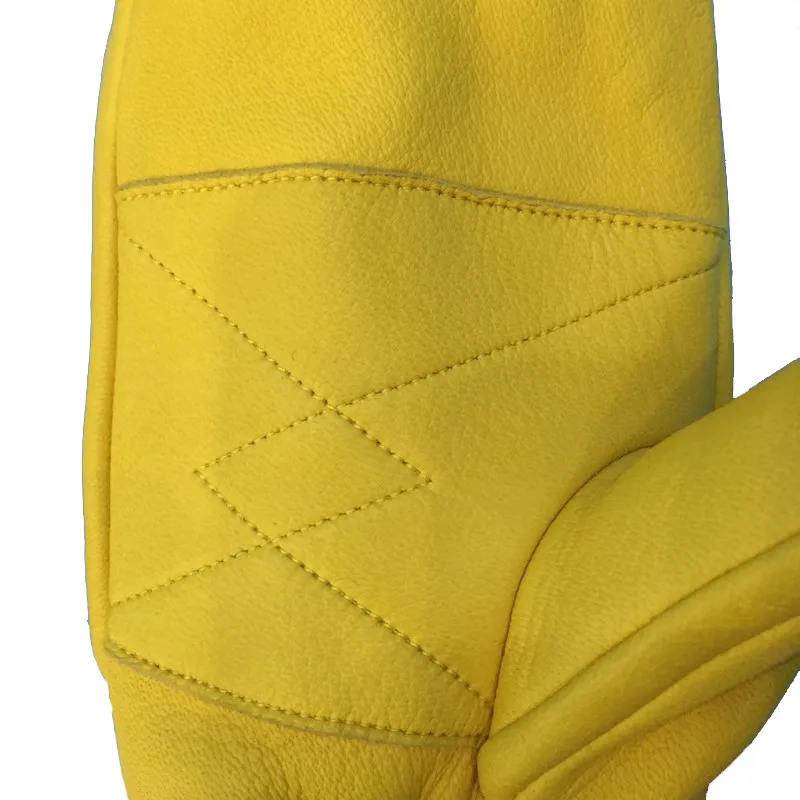 鹿皮革可爱滑雪板户外滑雪手套